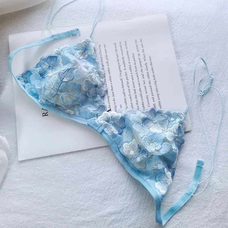 Conjunto de bralette minimizador sem fio, busto grande, estilo francês, copo triangular, lingerie de renda, conforto puro, sexy, conjunto de roupa íntima feminina