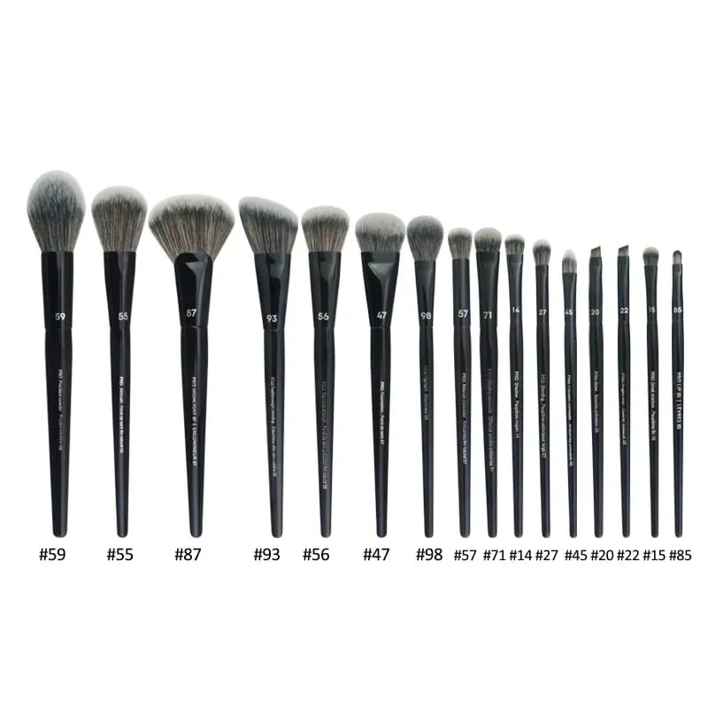 5/16/26 pçs/set pincéis de maquiagem em pó preto ângulo escultura fundação rosto ferramentas cosméticas essenciais sombra olho compõem escova