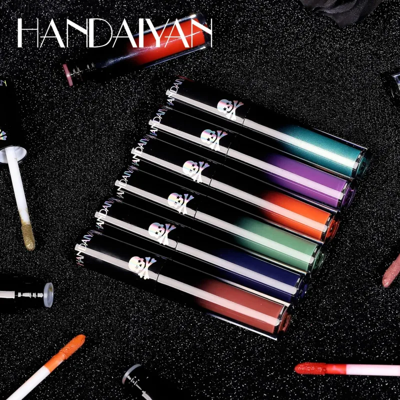Batom fosco vampiro preto roxo à prova d'água, brilho labial de longa duração, halloween, natal, hidratante, maquiagem labial pigmentada — image 5