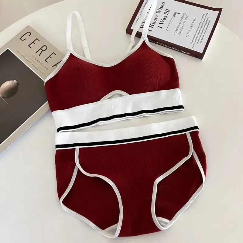 Seamless Sports Bralette Teens Wireless Anti-Sagging Thin Cup Small Chest Support Racerback Lightweight Bra Set lingerie — image 15