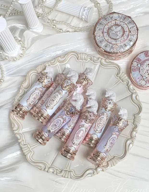 Flower Knows Knight Unicorn Water Light Jelly Finish Lip Gloss Hydrating Solid Lips Lasting Makeup