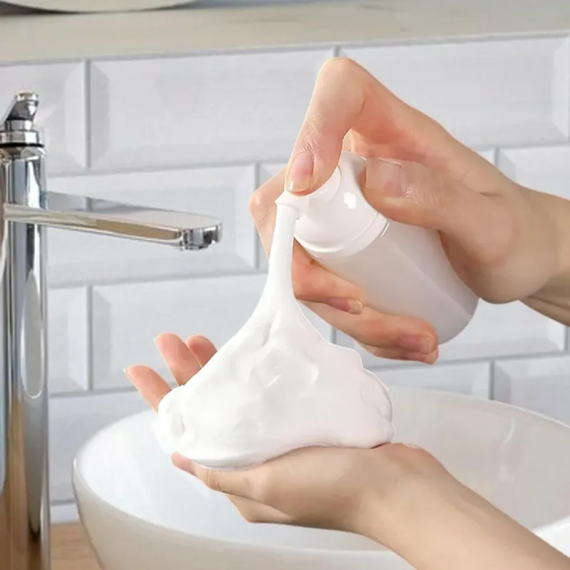 20/40Pcs 60ml Plastic Refillable Leakproof Empty Foam Pump Bottles Lash Shampoo Kit Travel Soap Dispenser Face Wash Makeup Tools