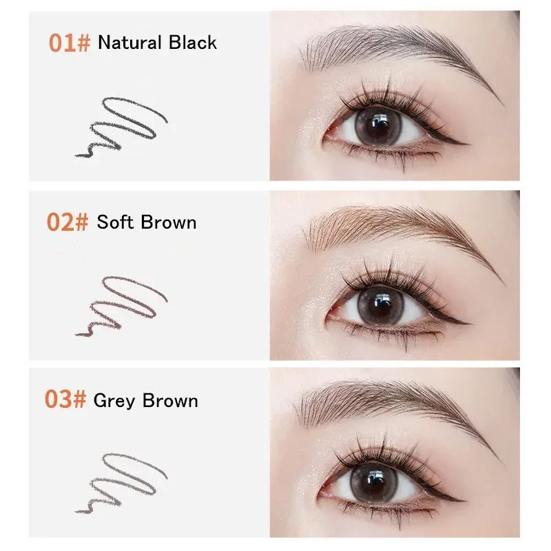Caneta de sobrancelha microblading dura, à prova d'água, definidor de lápis de sobrancelha, aplicador natural de longa duração, fácil de usar