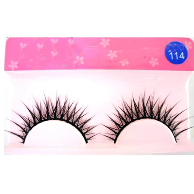 White Eyelashes Cosplay Makeup Natural Long Cross Strip False Eye Lashes
