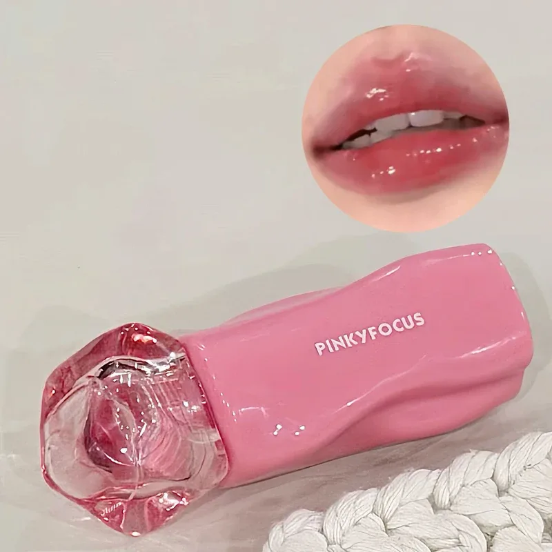 Pinkyfocus batom brilhante espelho brilho labial hidratante hidratante suculento nu lábio matiz longa duração diário natural maquiagem batom