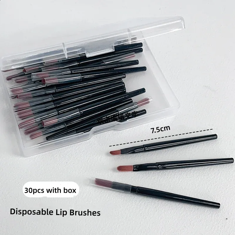 30 件一次性唇刷化妝刷套裝遮瑕眼線刷化妝迷你工具化妝品塗抹器化妝工具