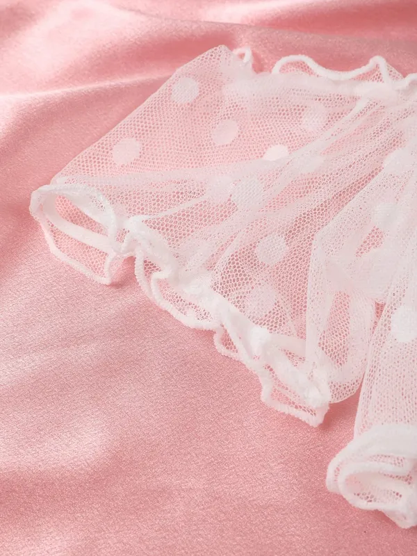 Conjunto de lingerie de design semi-transparente com padrão de bolinhas, top e calcinha, roupas femininas — image 5