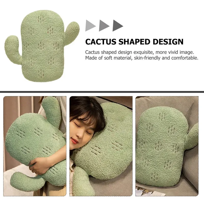 Travesseiro em forma de cacto macio e confortável, estilo nórdico, decorativo, para sofá-cama, carro, sala de estar, quarto, berçário, casa