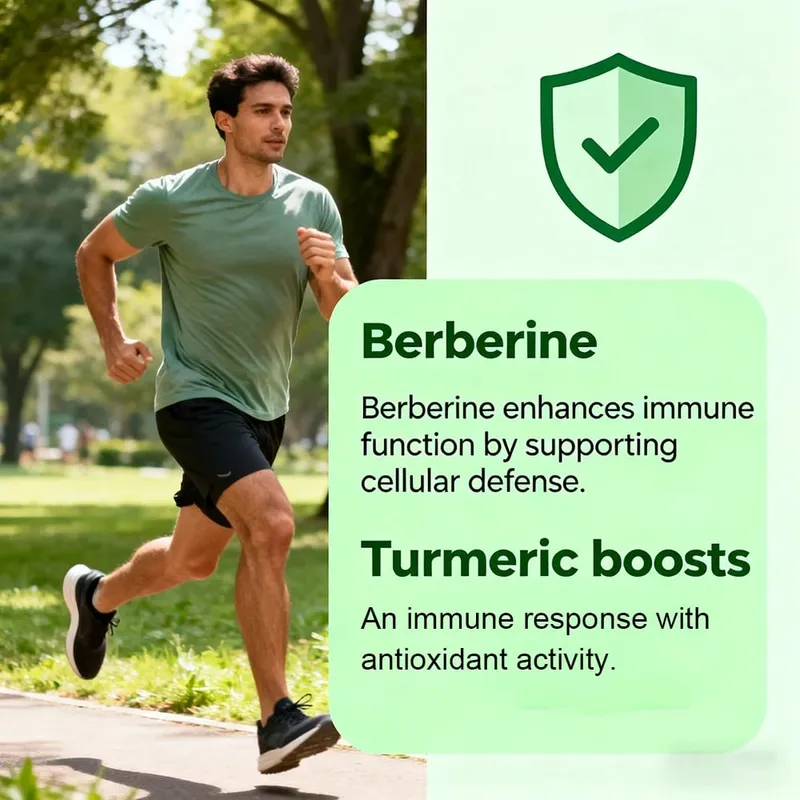 Cápsulas de berberina com canela do Ceilão e cúrcuma apoiam a saúde do coração, açúcar no sangue, função hepática, saúde imunológica e digestiva
