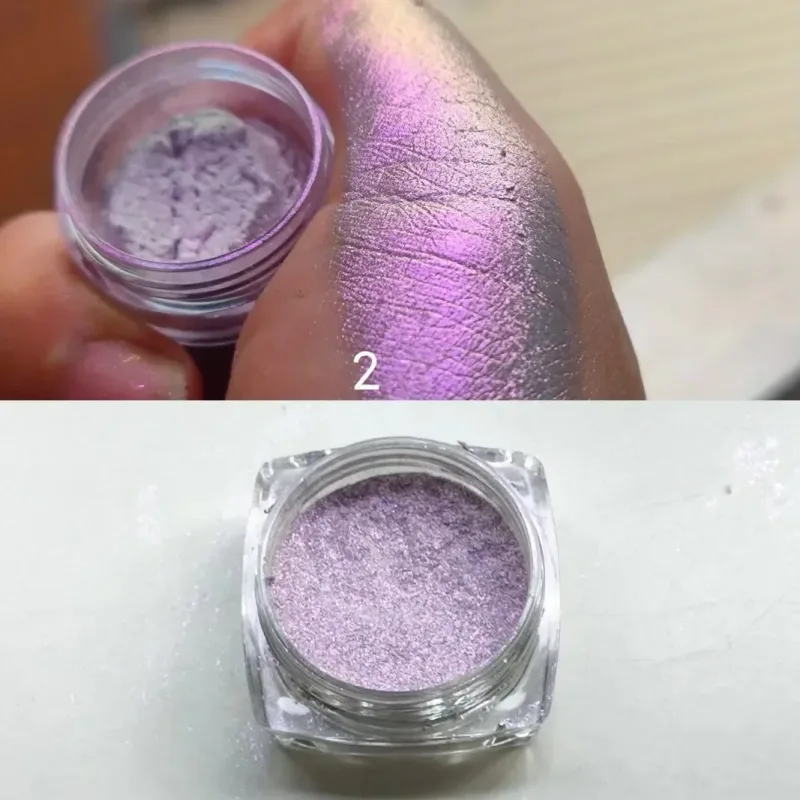 Glitter sombra em pó de longa duração cromo camaleão holográfico sombra em pó pigmento maquiagem dos olhos para mulheres cosméticos