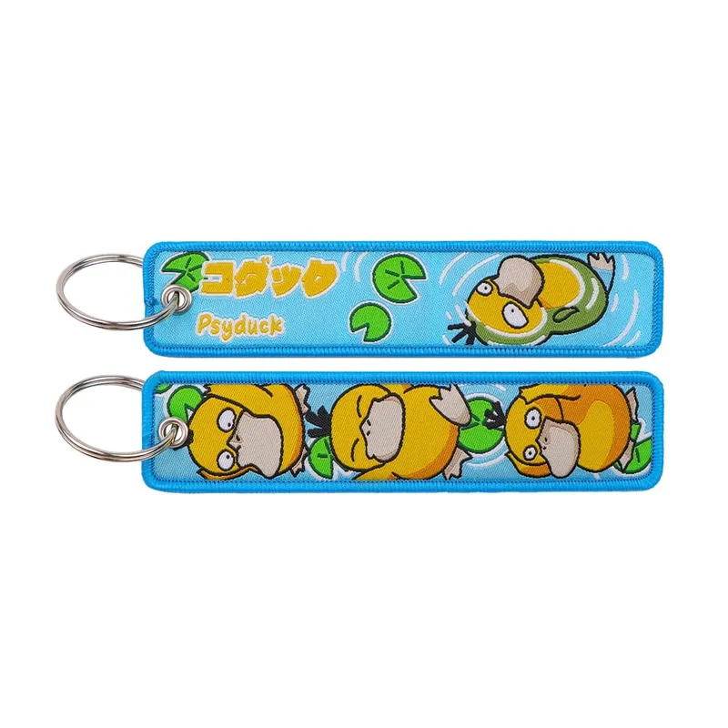 Chaveiro pokémon anime elf monsters, chaveiro para carros, mochila, porta-chaves, bordado, etiqueta, jet tag, acessórios, presentes, 1 peça