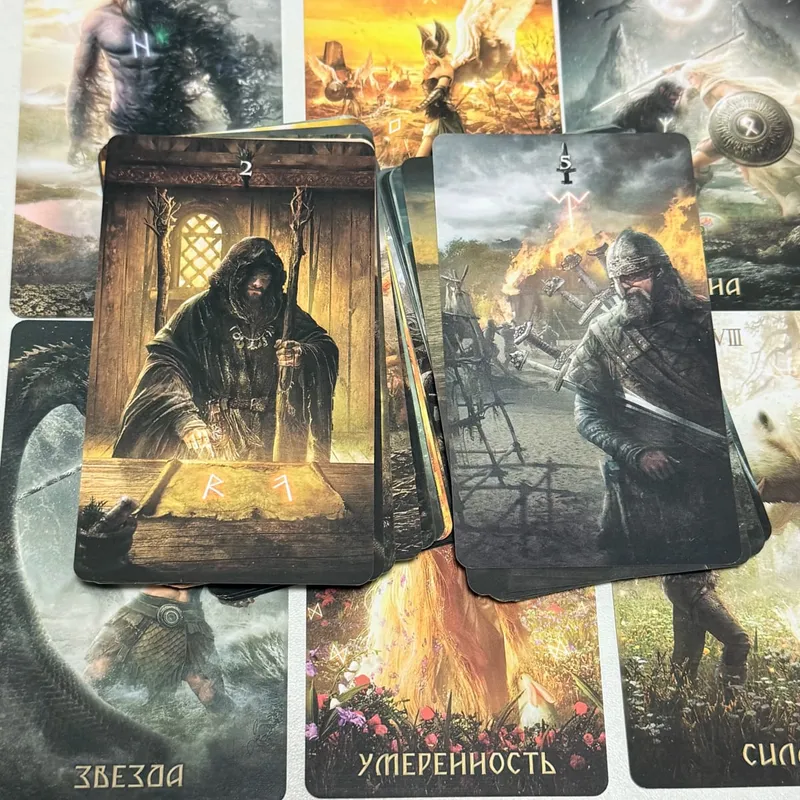 Cartas de tarô rúnico versão russa 80 cartas jogo de tabuleiro — image 4