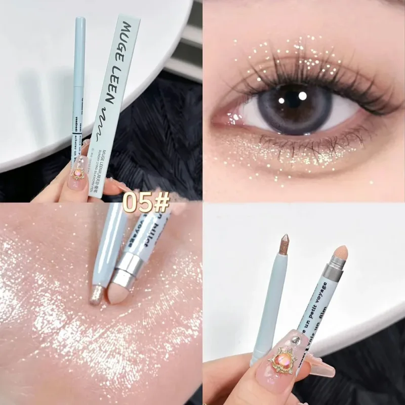 Caneta delineadora coreana 2 em 1, bicho da seda, sombreamento biônico, brilho, destaque instantâneo, efeito de olho grande, maquiagem de sombra — image 10