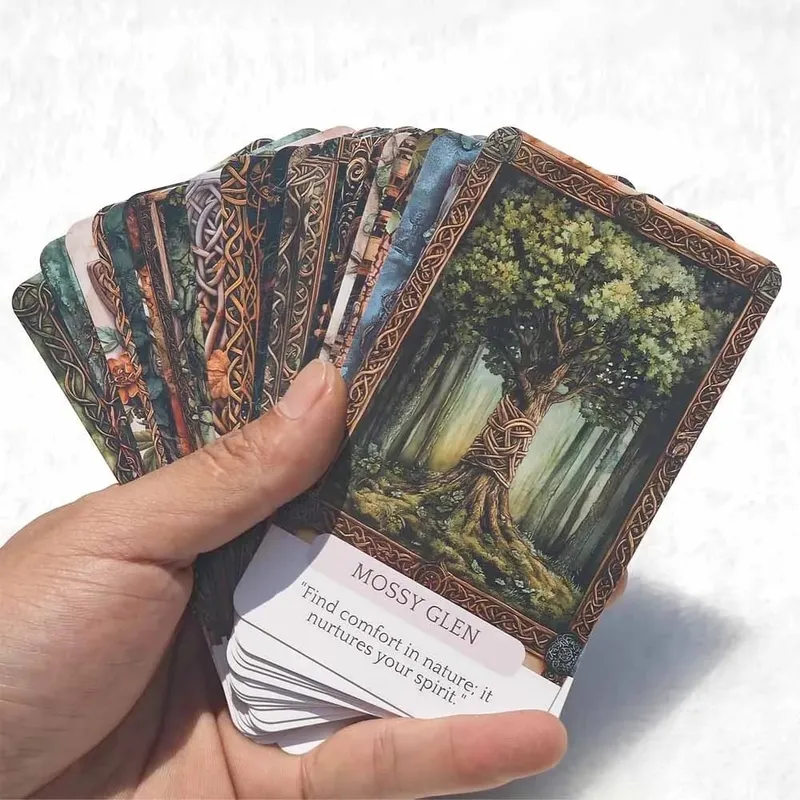 50 peças 13x8cm cartas mágicas celtas oracle criam seu baralho mágico para jogos de cartas de prática espiritual
