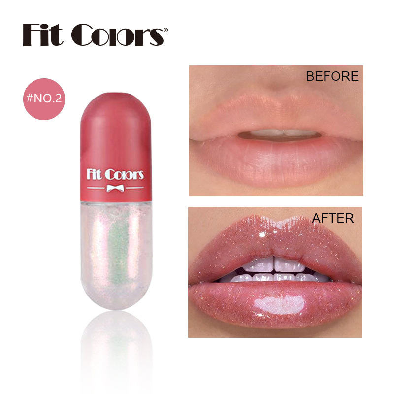 Mini cápsula líquida labial blam hidratante transparente mudança de cor lábio plumping óleo espelho geléia plumping brilho labial cosméticos