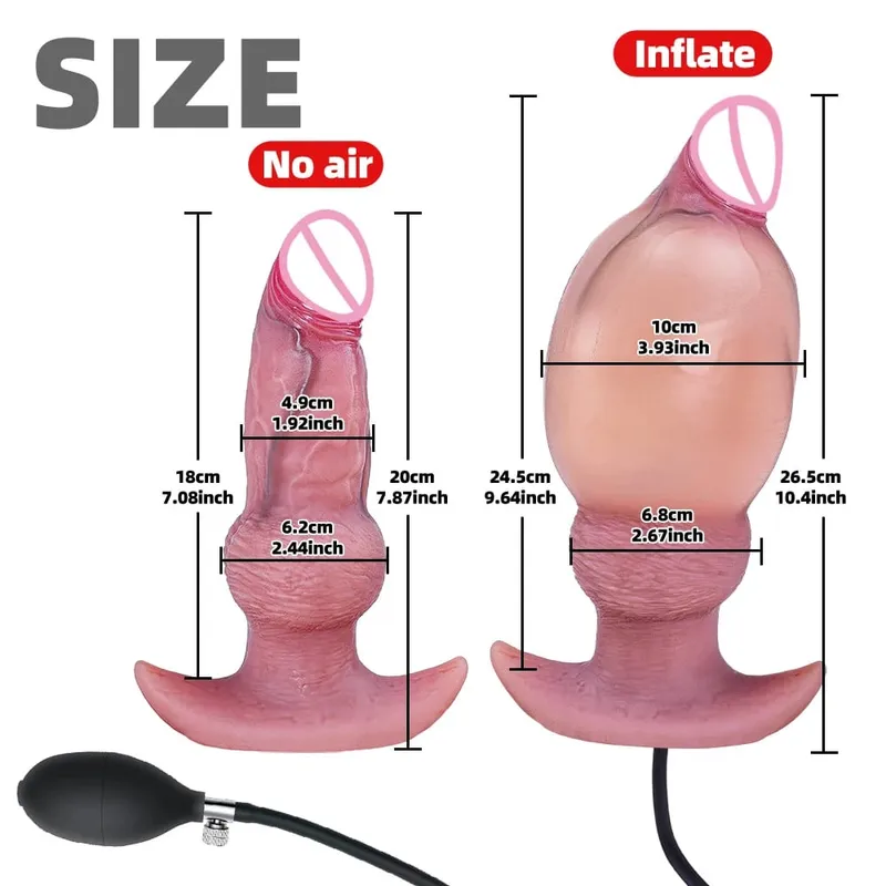 Plugue anal inflável, plugue anal inflável, plug anal monstro, nó, treinador anal, brinquedos sexuais adultos para homens, mulheres gays, brinquedo sexual
