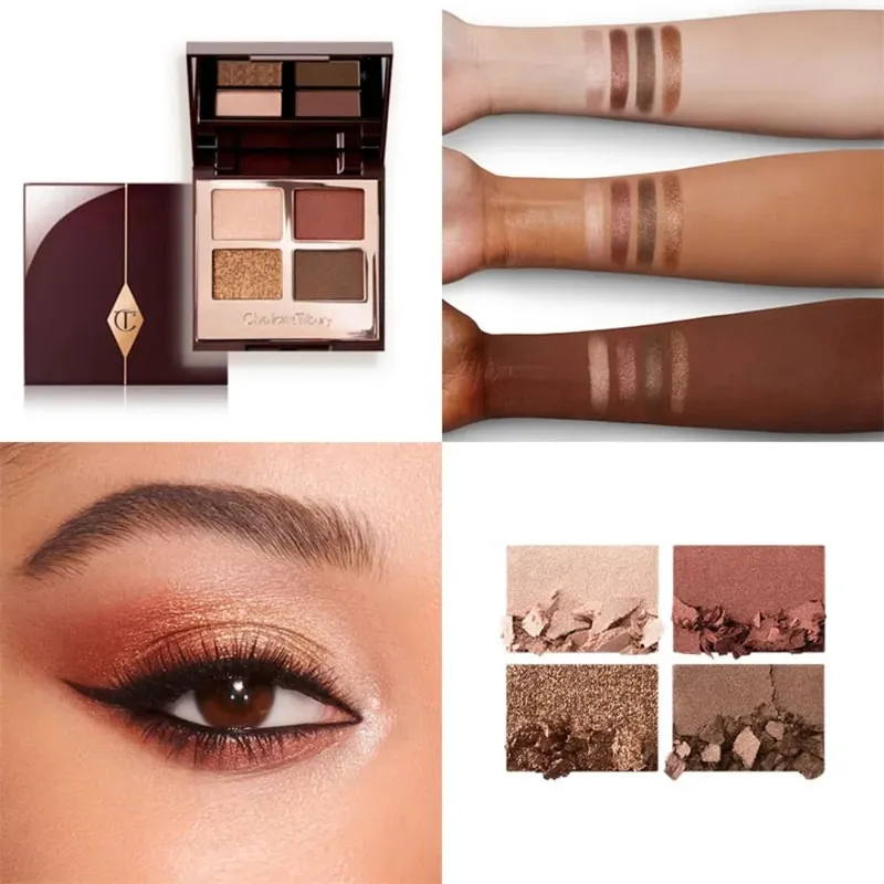 Charlotte Tilbury Hollywood Flawless Liquid Highlighter hidrata a pele Paleta luxuosa com acabamentos metálicos brilhantes e acetinados