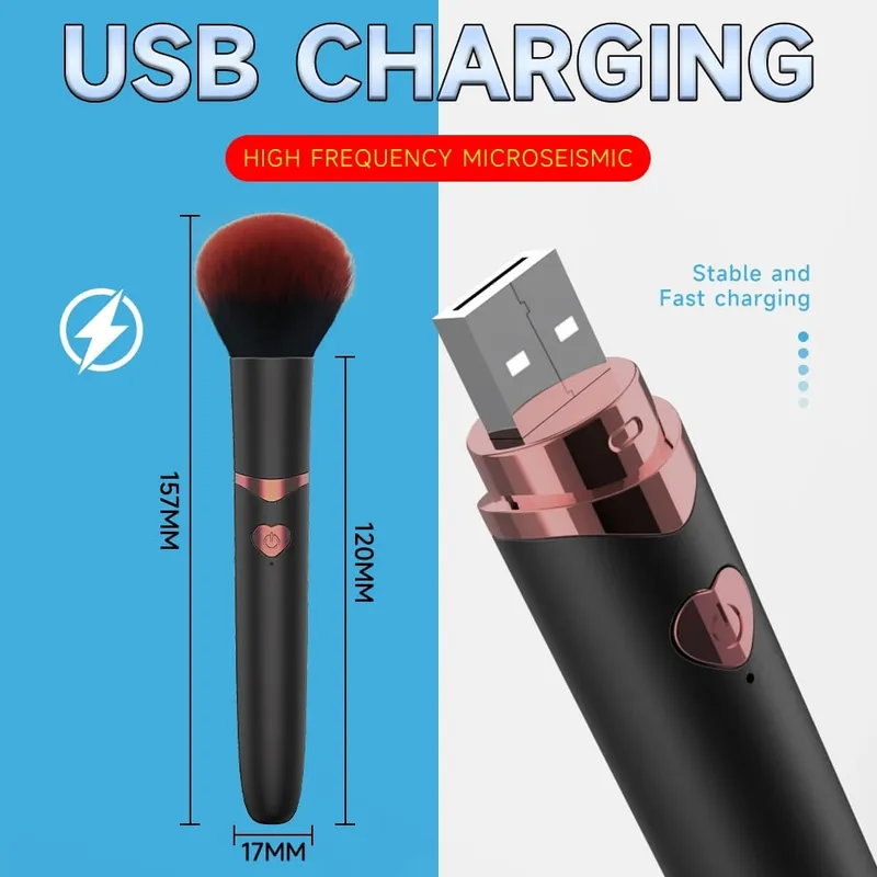 Vibradores Pincel de Maquiagem 7 Modo Vibração Mamilo Clit Estimulador Feminino Bala Massageador Discreto Brinquedo Sexual Adulto para Mulher 18+