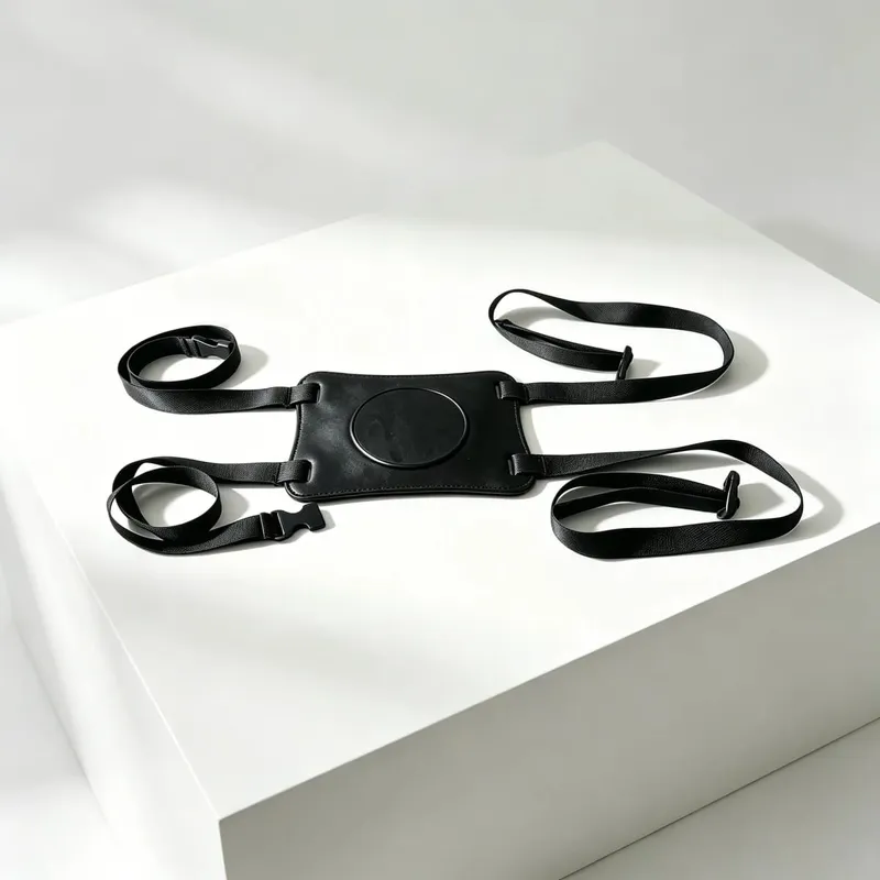 Suporte para cadeira com vibrador mãos livres - Ventosa de silicone com alças ajustáveis ​​para prazer de andar e brincar de casais