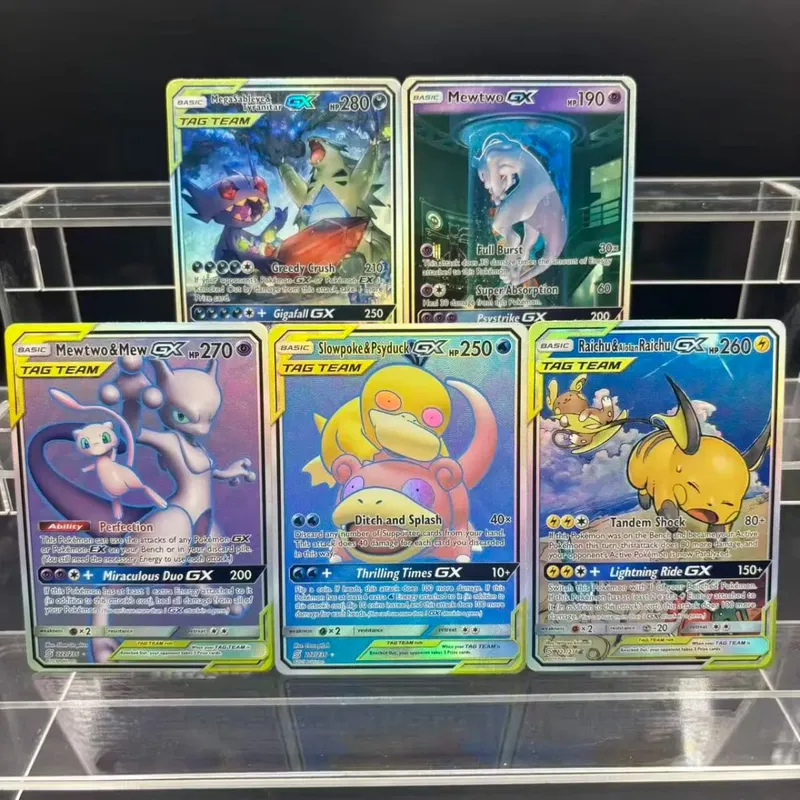 Cartões de coleção diy zekrom umbreon espeon mewtwo gx en auto feito cartão único clássico jogo anime cartão presente brinquedo