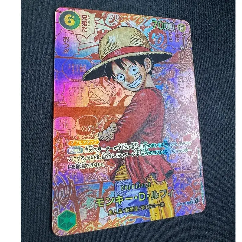 ONE PIECE Roronoa Zoro Monkey D. Luffy DIY Homemade Collection Card English Japanese Version Toys Christmas Birthday Gift