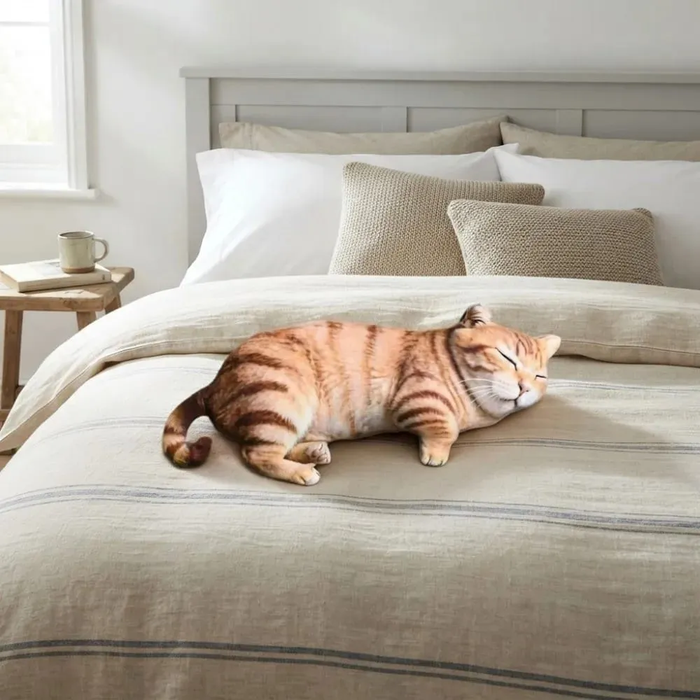 Plush Material Animal Body Pillow PP Cotton Filled 40cm Size Poultry Throw Pillows Cat Pattern Cute Design