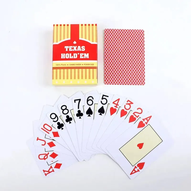 1/2pcs Um conjunto de cartas de jogo universais duráveis ​​de bacará e Texas Hold'em à prova d'água e suave para jogos de pôquer e ponte