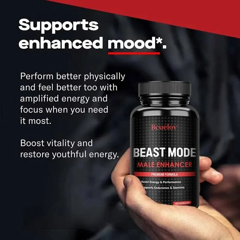 L-Arginine Capsules - Enhance Muscle Building Endurance Energy Boost Improve Men's Muscle Health Dietary Supplement NON-GMO