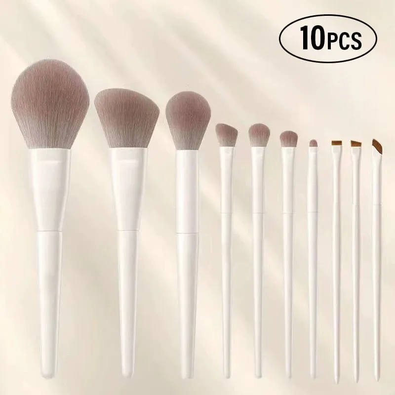 5/7/10/12pcs Professional Makeup Brushes Tools Set White Eyeshadow Eyeliner Foundation Brush Women Facial Beauty Cosmetic Tool