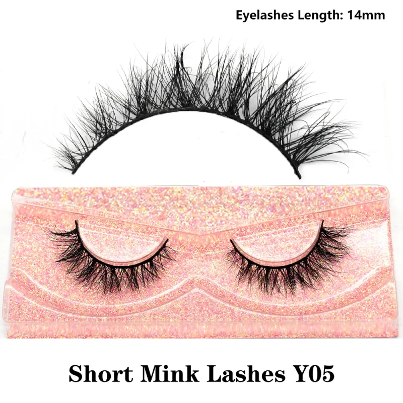 Half Eye Lashes Natural 3D Mink Short False Eyelashes Fluffy Wispy Cross Strip Fake Lashes Soft Half Eyelashes Extension Makeup — image 17