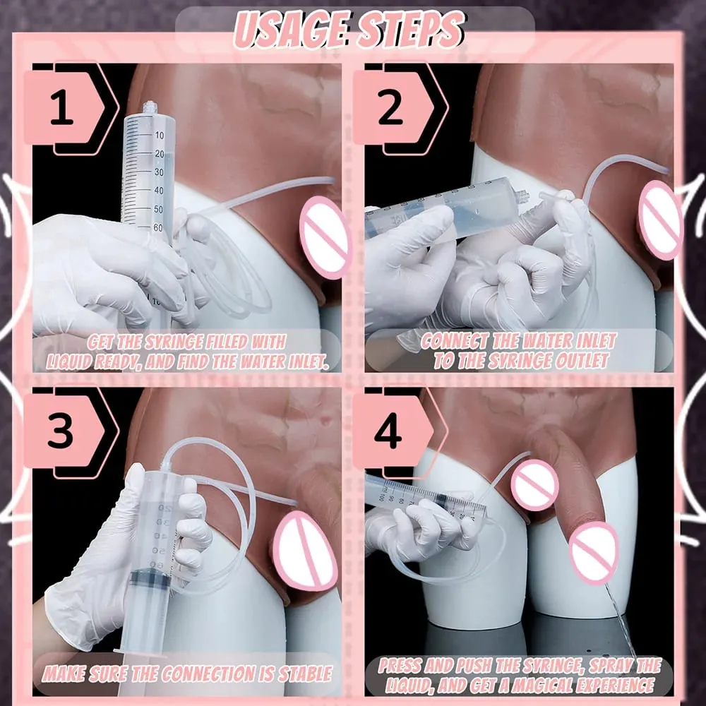 Silicone anal plug esguichando calcinha vibrador com músculos abdominais pênis sólido vaginal anal masturbador brinquedo sexual para o sexo feminino