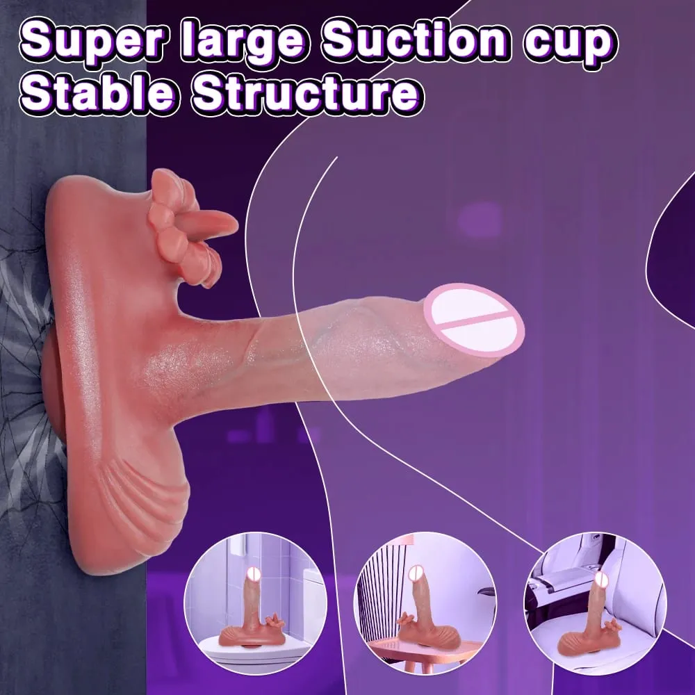 Vibrador realista para sentar e andar, 6 em 1, controle remoto vibratório, vagina, ponto g, estimulador de clitóris, brinquedos sexuais para mulheres