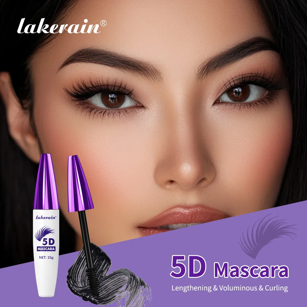 Rímel 5d à prova d'água, longa duração, volumizador, ondulação, alongamento, à prova de manchas, maquiagem colorida para os olhos, festa, festival, cosméticos