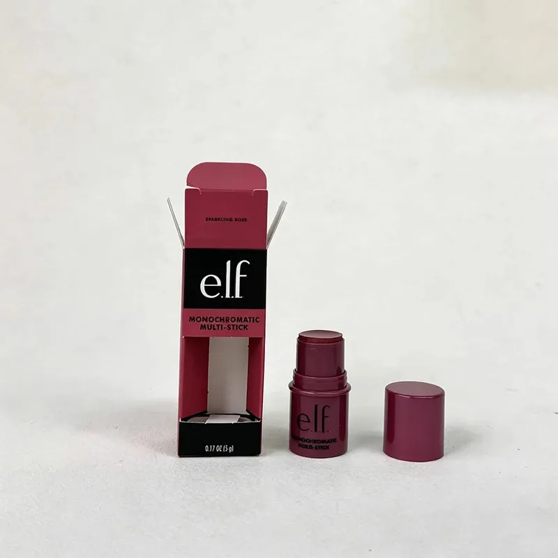 Elf bastão de blush multiuso três em um, alto brilho, contorno natural, maquiagem nude para lábios e bochechas