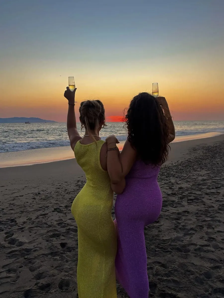 Summer Women's Vacation Style Solid Color Sexy Translucent Sleeveless Beach Dress Hot Girl Dress