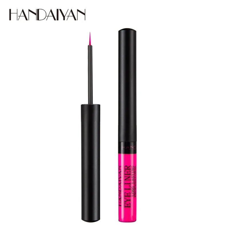 Caneta delineadora neon com luz uv, maquiagem para olhos, vermelho, à prova d'água, cor líquida, lápis de maquiagem, cosméticos, amarelo, fosco, roxo