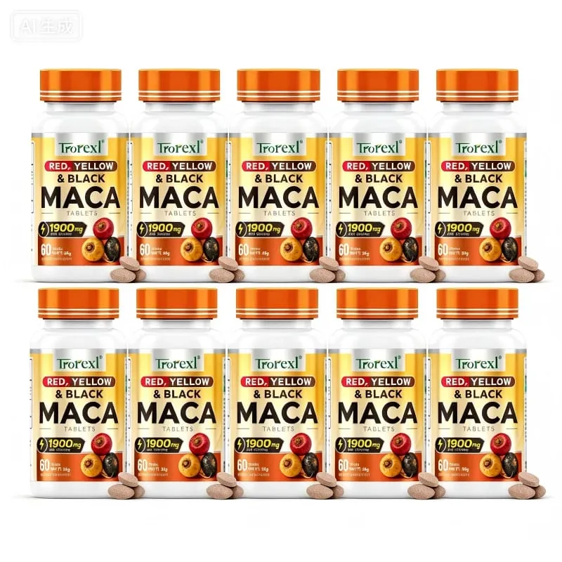 Suplementos de Desempenho Masculino – Apoiam a Resiliência, Confiança Física e Resistência com Mistura de Raiz Tricolor