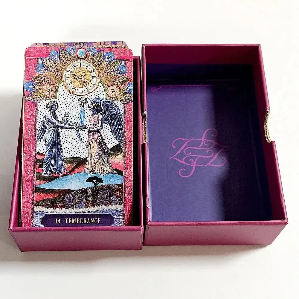 Baralho de tarô Zerner-Farber em relevo duplo, 78 peças, arte de colagem, cartas de tarô, 10,5*6 cm, ferramenta de adivinhação espiritual em caixa rígida