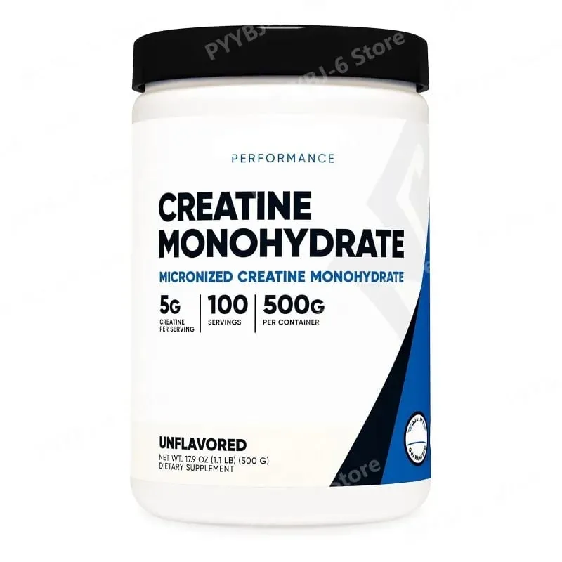 Monohidrato de Creatina Micronizada 500g Sem Sabor 100 Porções Aumenta a Força Muscular e Suplemento Dietético para Adultos