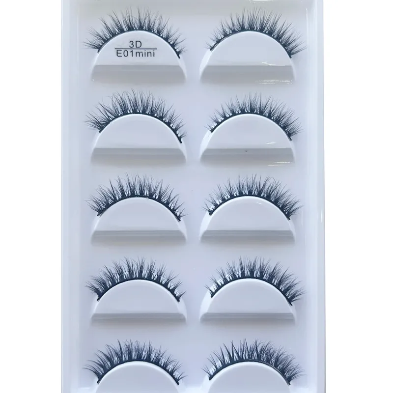 New 5 Pairs Natural 3D False Eyelashes Makeup Mink Eyelash Fake Eye Lashes Faux Cils Make Up Beauty Maquillaje Tools H13 Mini — image 7