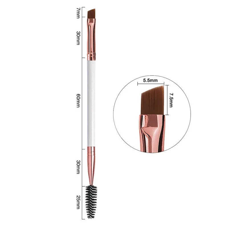 1pc 2 em 1 escova de sobrancelha de cabeça dupla + escova de cílios ferramentas de maquiagem pincéis cosméticos cílios maquiagem pincéis brochas maquillaje — image 8