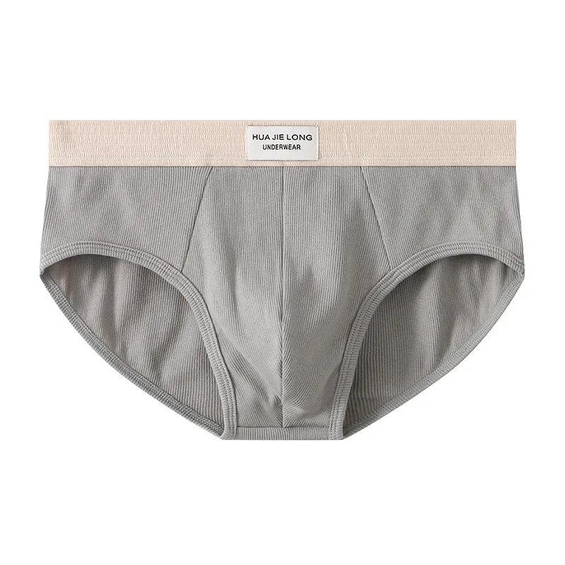 Novo sexy cintura macia roupa interior de algodão sólido masculino breve respirável cuecas confortáveis ​​homem shorts tamanho M-3XL b6242