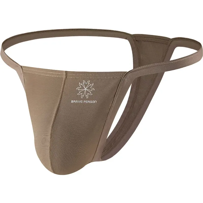 Tanga de tecido respirável de secagem rápida masculina cuecas confortáveis ​​de cintura baixa roupa interior sexy moda pessoa corajosa
