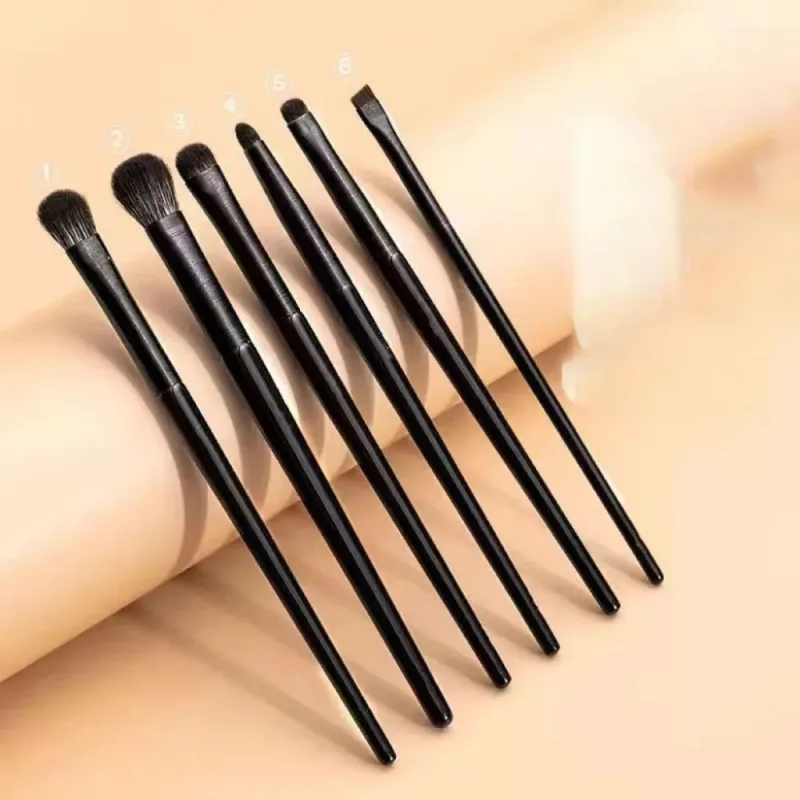 5/6pcs convenientes pincéis de sombra multiuso macios com alça de plástico pincéis de maquiagem de manchas compõem ferramentas