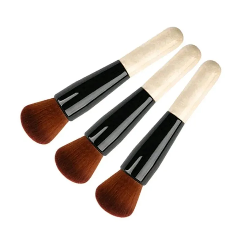 Pincéis de maquiagem champanhe luxuosos, pincel de base plana, pincel grande para reparo de rosto, pincel de contorno para creme líquido em pó