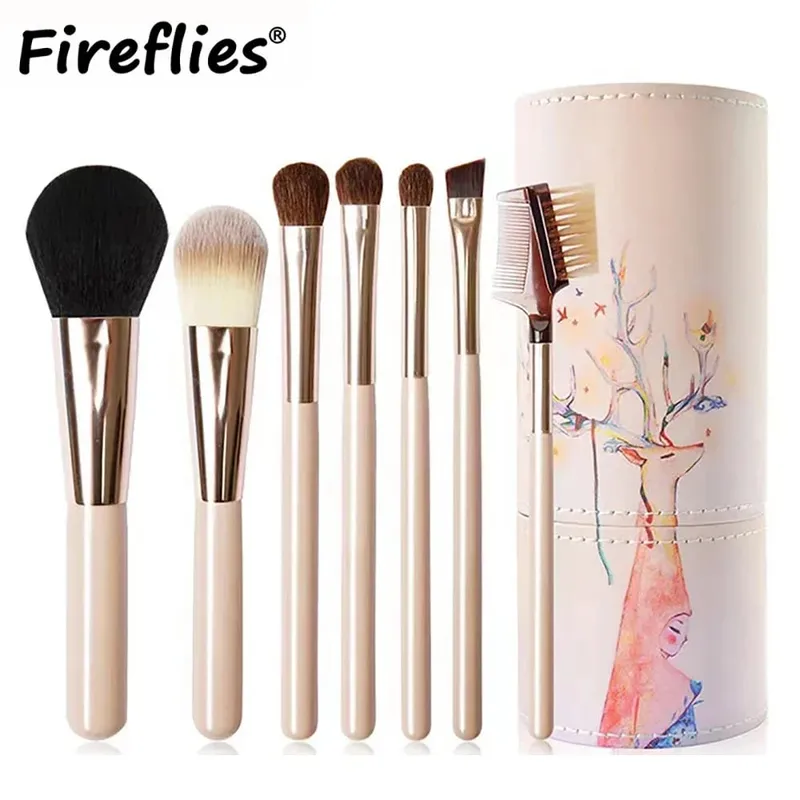 Conjunto de pincéis de maquiagem macios e fofos, base para sombra de olho, pó cosmético feminino, blush, mistura de beleza, ferramenta de beleza