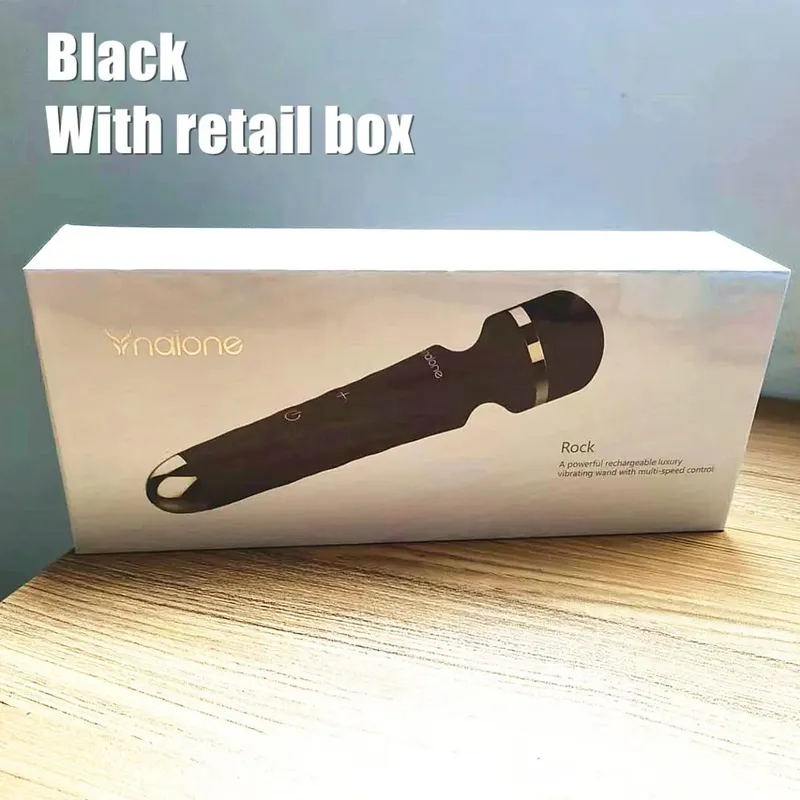 Nalone rock poderoso clitóris vibrador usb recarga varinha mágica av vibrador massageador produto sexual brinquedos sexuais eróticos para mulher