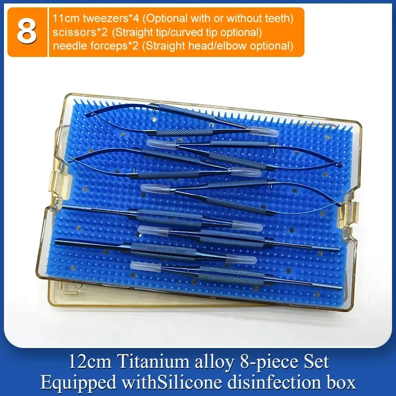4 Pieces/set Of Ophthalmic Microsurgery Instruments 12/16/18cm Scissors+Needle Holder+tweezers Stainless Steel Surgical Tools