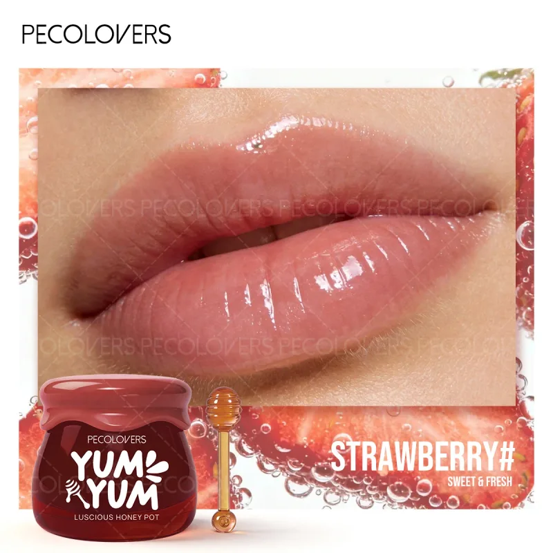 1PC Fruit Honey Pot Lipstick Can Moisturize Lips for A Long Time and Can Be Applied Repeatedly To Nourish Lips and Make Up Lips