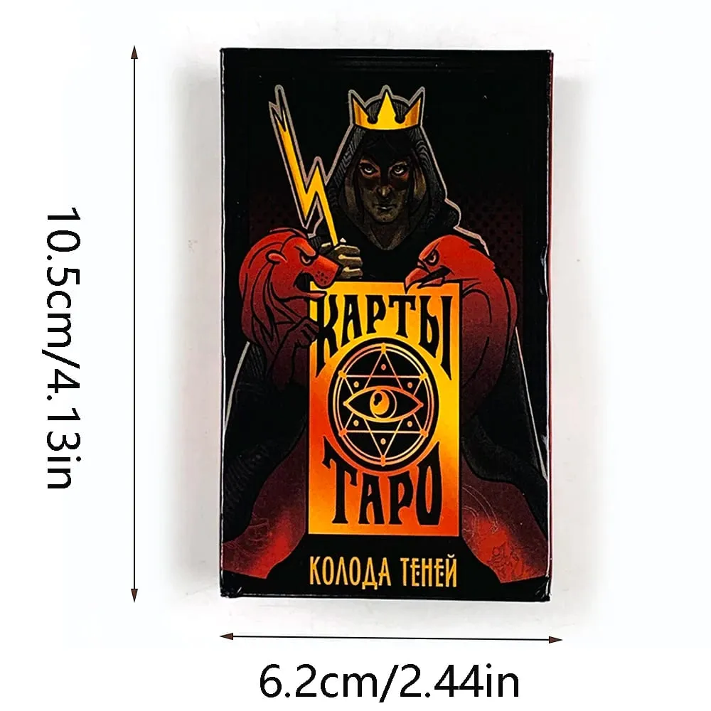 Cartas de tarô versão russa, 78 baralhos, cartas de adivinhação do destino, jogo de tabuleiro com guia para iniciantes, presentes de halloween